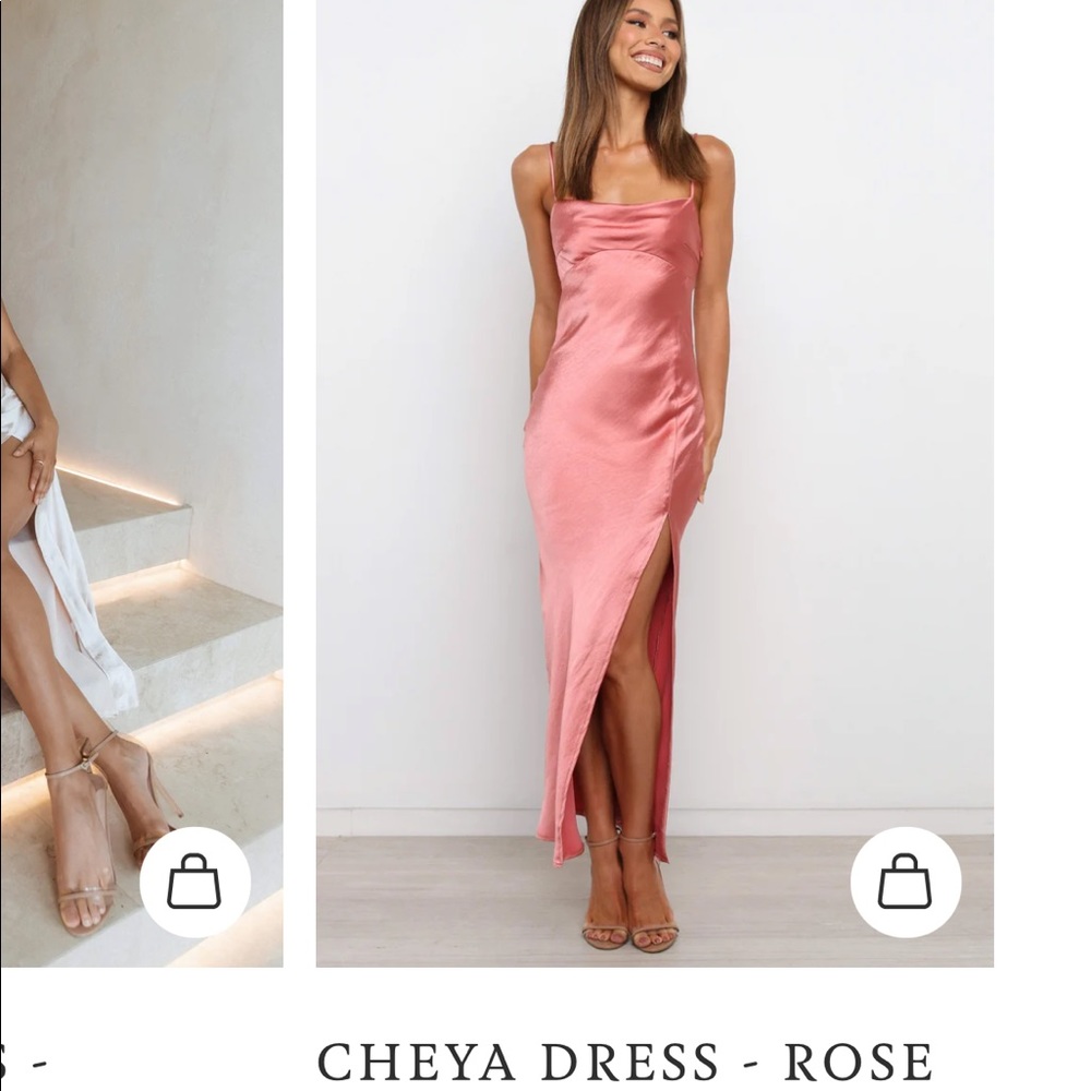 NEW Petal & Pup Rose Silk Dress